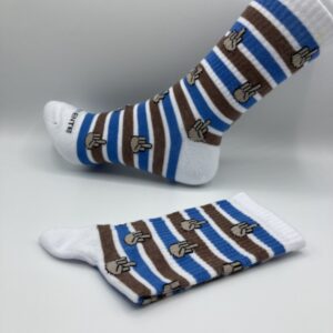 calzini dito medio bianco blu e marrone - in-differente 3