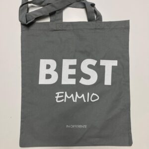 shopper bestemmio - cotone 140g borsa tote - grigio