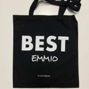 shopper bestemmio - cotone 140g borsa tote - nero