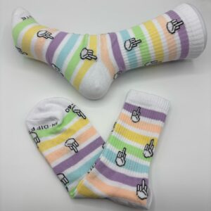 calzino dito medio 2025 - in-differente cotone spugna made in italy solo arcobaleno 2