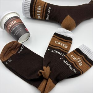 calzini caffè e silenzio in-differente disagio made in italy cotone spugna sportivi 4